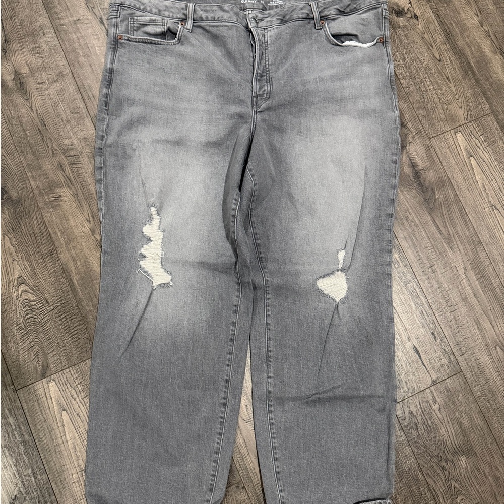 Old Navy Women's High Rise OG loose Light Gray Jeans